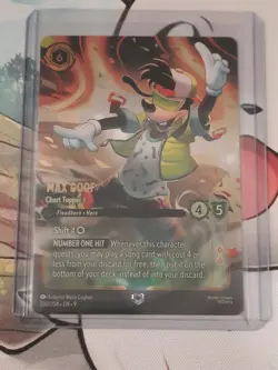 Disney Lorcana Fabled MAX GOOF Chart Topper ENCHANTED #230/204 - Image 1