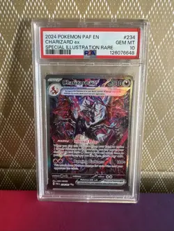 Pokemon TCG Paldean Fates Charizard EX Card 234/091 SIR, PSA 10 - Image 1
