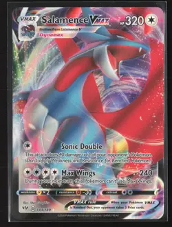 Salamence VMAX Ultra Rare SWSH03: Darkness Ablaze 144/189 NM Pokemon Card - Image 1