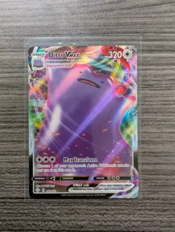 Pokemon TCG Ditto VMAX Shining Fates Holo Ultra Rare Card 051/072 - Image 1