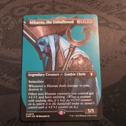 MIKAEUS, THE UNHALLOWED (BORDERLESS) Commander Masters Magic MTG MINT CARD - Image 1
