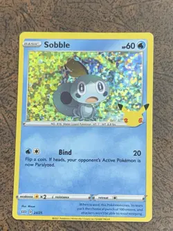 Sobble 24/25 McDonalds 2021 Holo Pokemon Card - Image 1