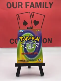 Charizard E6 Of 12 Topps 1999 Series 1 Blue Logo Card Stage 3 Pokemon TCG VLP - Image 4