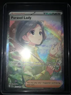 Pokemon Parasol Lady SV04: Paradox Rift Full Art Ultra Rare Holo Trainer Card - Image 1