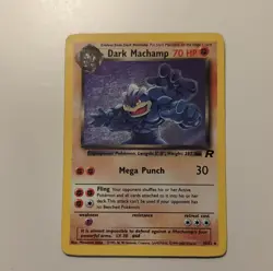 Pokemon Dark Machamp Holo Rare Team Rocket 10/82 70HP English Card 2000 - Image 1