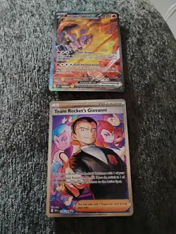 Lot Of 2 Pokemon Destin Rivals Hit Cards Moltres Ex 229/182 And Giovanni 238/182 - Image 1