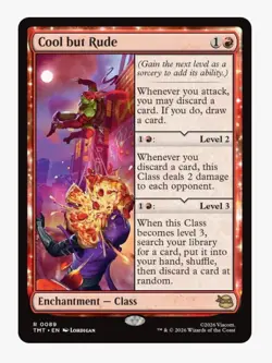Cool but Rude | MTG TMT TMNT | Rare | Red Enchantment Class Raphael | NM - Image 1