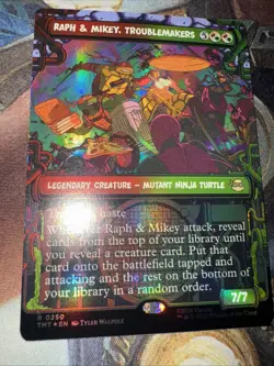 Raph & Mikey, Troublemakers Showcase Foil 0250 - TMNT - MTG - Ships now! - Image 1