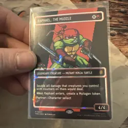 Raphael, the Muscle (0091) (Borderless) (Surge Foil) Commander: Teenage. Pixel ! - Image 1