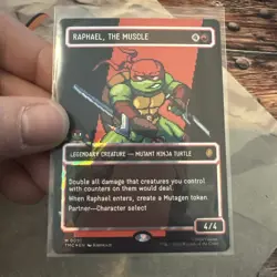 Raphael, the Muscle (0091) (Borderless) (Surge Foil) Commander: Teenage. Pixel ! - Image 2
