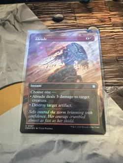 MTG Abrade (Borderless) Foundations Foil #0327 - Image 1
