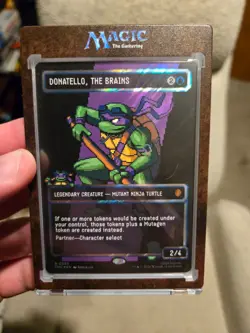 Donatello, the Brains (0085) (Borderless) (Surge Foil) Near Mint/Mint Condition - Image 1