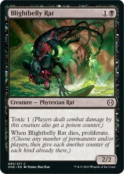 Blightbelly Rat (Regular) NM - MTG Phyrexia All Will Be One - Image 1