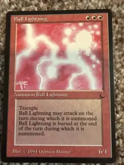 Magic the Gathering Ball Lightning 1994 Dark Edition LP - Image 1