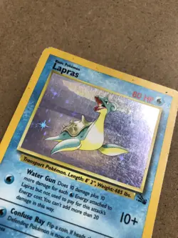 Lapras 10/62 Rare Holo Fossil Pokemon Card - Image 3