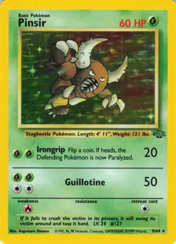 Pokemon 1999 Jungle Pinsir #9/64 - Image 1