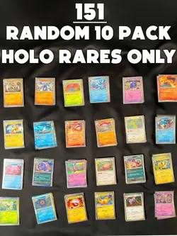 Pokemon 151 - 10 Pack Random Holo RARE Cards Per Pack - NO DUPLICATES! - Image 2