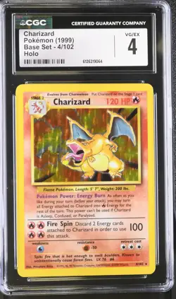 CGC 4 Charizard 1999 Base Set 4/102 Holo Pokemon Card - Image 1