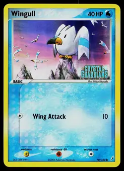Pokemon Card - Wingull Crystal Guardians 70/100 Common Reverse Holo Stamped - Image 1