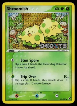 Pokemon Card - Shroomish Deoxys 72/107 Common Reverse Holo Stamped - Image 1