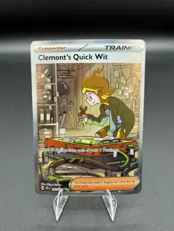Clemonts Quick Wit 243/191 - Pokemon Surging Sparks Special Illustration Rare NM - Image 1