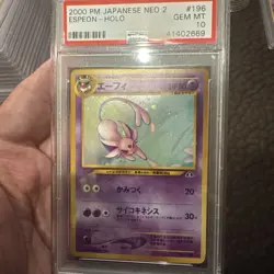 Pokemon Espeon 196 Holo Japanese Neo Discovery 2 Psa 10 Nice Swirl - Image 3