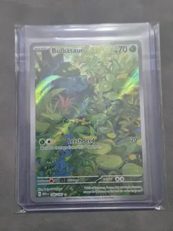 Pokemon TCG English 151 Bulbasaur Illustration Rare 166/165 NEAR MINT - Image 1