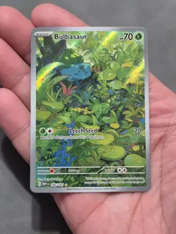 Pokemon TCG English 151 Bulbasaur Illustration Rare 166/165 NEAR MINT - Image 2