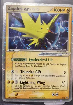 Pokemon TCG Holo Ultra Rare Zapdos EX Promo Card 033 Nintendo - Image 1