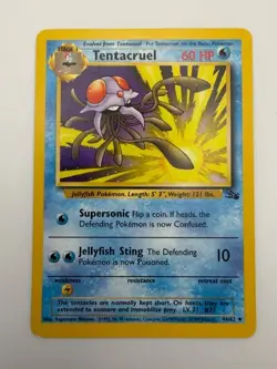 #44/62 Tentacruel Normal Uncommon - Pokemon TCG Fossil - Vintage LP (See Photos) - Image 1