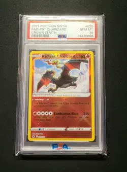 💎 PSA 10 Radiant Charizard 020/159 2023 POKEMON SWORD SHIELD CROWN ZENITH #020 - Image 1
