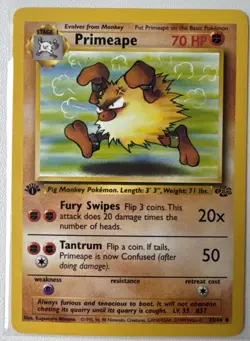 Primeape (Rasaff) 1st Edition - Pokemon -1999 - Original Base - 43/64 - English - Image 1