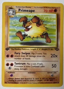 Primeape (Rasaff) 1st Edition - Pokemon -1999 - Original Base - 43/64 - English - Image 3