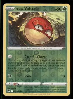 Hisuian Voltorb SWSH10: Astral Radiance #002/189 Common Reverse Holo Pokemon LP - Image 1