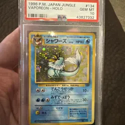 GEM MINT PSA 10 - 1997 Japanese Pokemon Jungle Vaporeon 134 Holo Rare. Nice Swir - Image 3