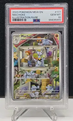 Pokemon Machoke 177/165 Scarlet & Violet 151 Illustration Rare English PSA 10 - Image 1