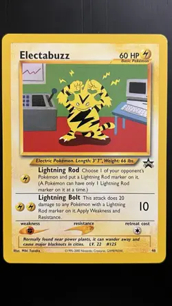 Electabuzz 46/53 NM/Almost Mint WotC Black Star Promo Pokemon TCG Regular - Image 1