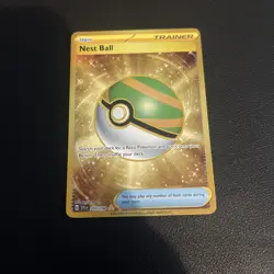 Pokemon TCG Nest Ball 255/198 Gold Holo Scarlet Violet Base Set - Image 1