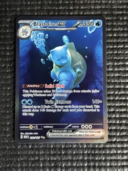 Blastoise EX 200/165 SV 151 (MEW) Special Illustration Rare NM Pokemon TCG - Image 1