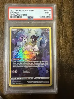 Pokemon 2023 Mew GG10 Crown Zenith Full Art Holo Ultra Rare PSA 9 - Image 1
