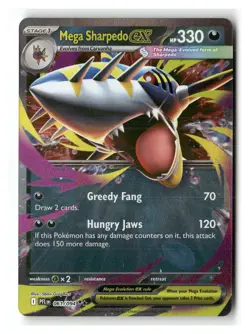 Mega Sharpedo ex 061/094 Double Rare Phantasmal Flames Pokemon Near Mint - Image 1