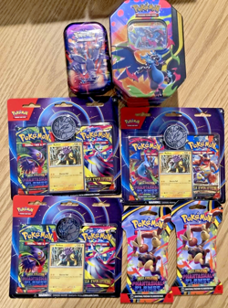 Pokemon Tcg Lot Of 7 Sealed Mega Evolutions Era Tins/Sleeved Packs New Sealed - Image 1