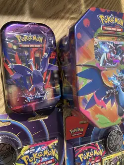 Pokemon Tcg Lot Of 7 Sealed Mega Evolutions Era Tins/Sleeved Packs New Sealed - Image 4