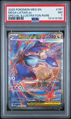 2025 POKEMON MEG SPECIAL ILLUSTRATION RARE #181 MEGA LATIAS EX PSA 7 - Image 1