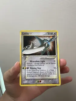 Pokemon TCG Latios Gold Star 106/107 Deoxys Holo DAMAGED - Image 1
