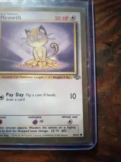 Pokemon Meowth 56/64 Jungle Gold Border Promo WOTC - Image 4