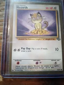 Pokemon Meowth 56/64 Jungle Gold Border Promo WOTC - Image 5