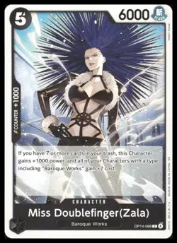 One Piece The Azure Sea's Seven #OP14-086 Miss Doublefinger(Zala) Common - Image 1