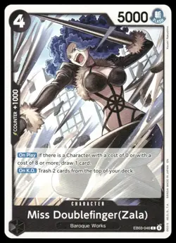 One Piece Extra Booster: OHeroines Edition #EB03-046 Miss Doublefinger(Zala) - Image 1