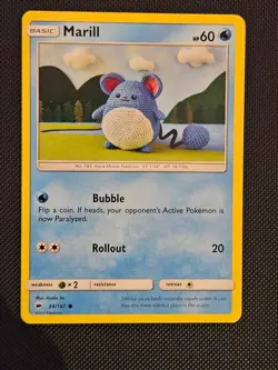 MARILL 34/147 C BURNING SHADOWS POKEMON LP 2017 - Image 1